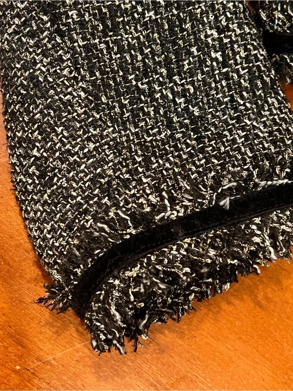 J.Crew Women’s Lady Jacket Sparkling Constellation Tweed 14‎ Gray Black Velvet